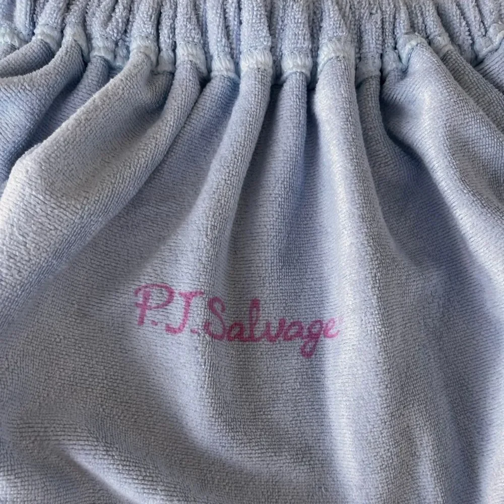 NEW PJ Salvage Blue Bath Wrap Elastic Spa Towel “Wrap Yourself With Love”